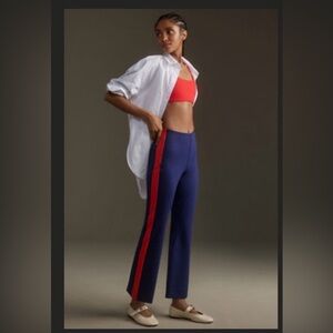 Maeve the Margot Kick-Flare Cropped Pants: Sport Stripe Edition